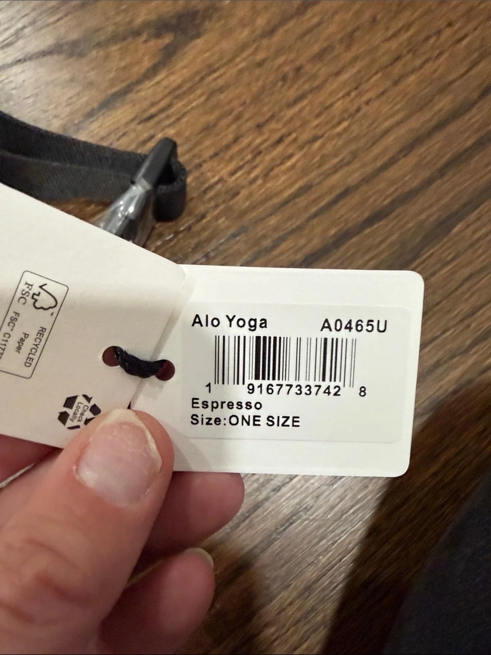 ALO Yoga Espresso Waist Belt Bag with Black Strap